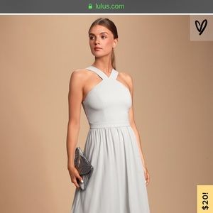 Era of romance gray maxi dress.